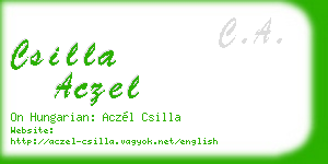 csilla aczel business card
